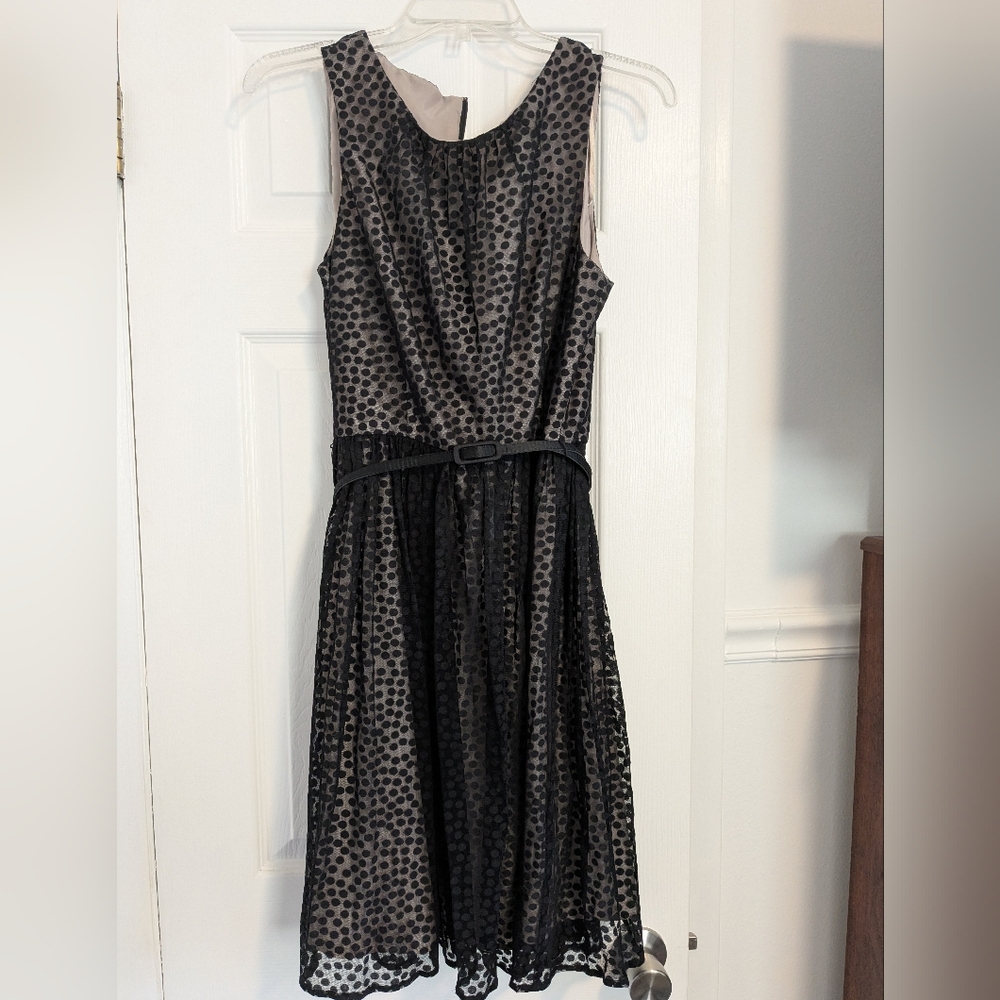 Elegant Black Polka Dot Dress